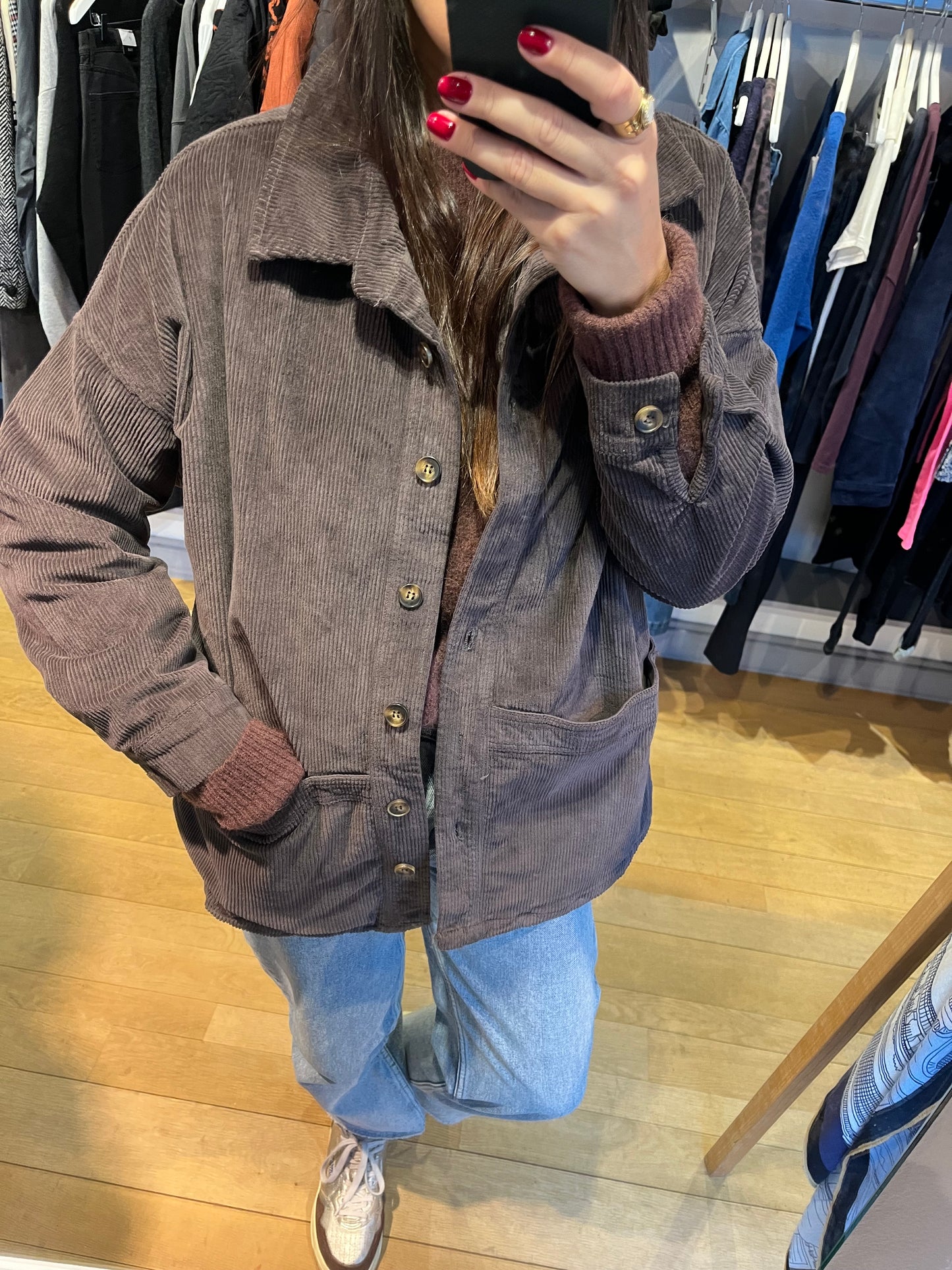 Veste velours Choco