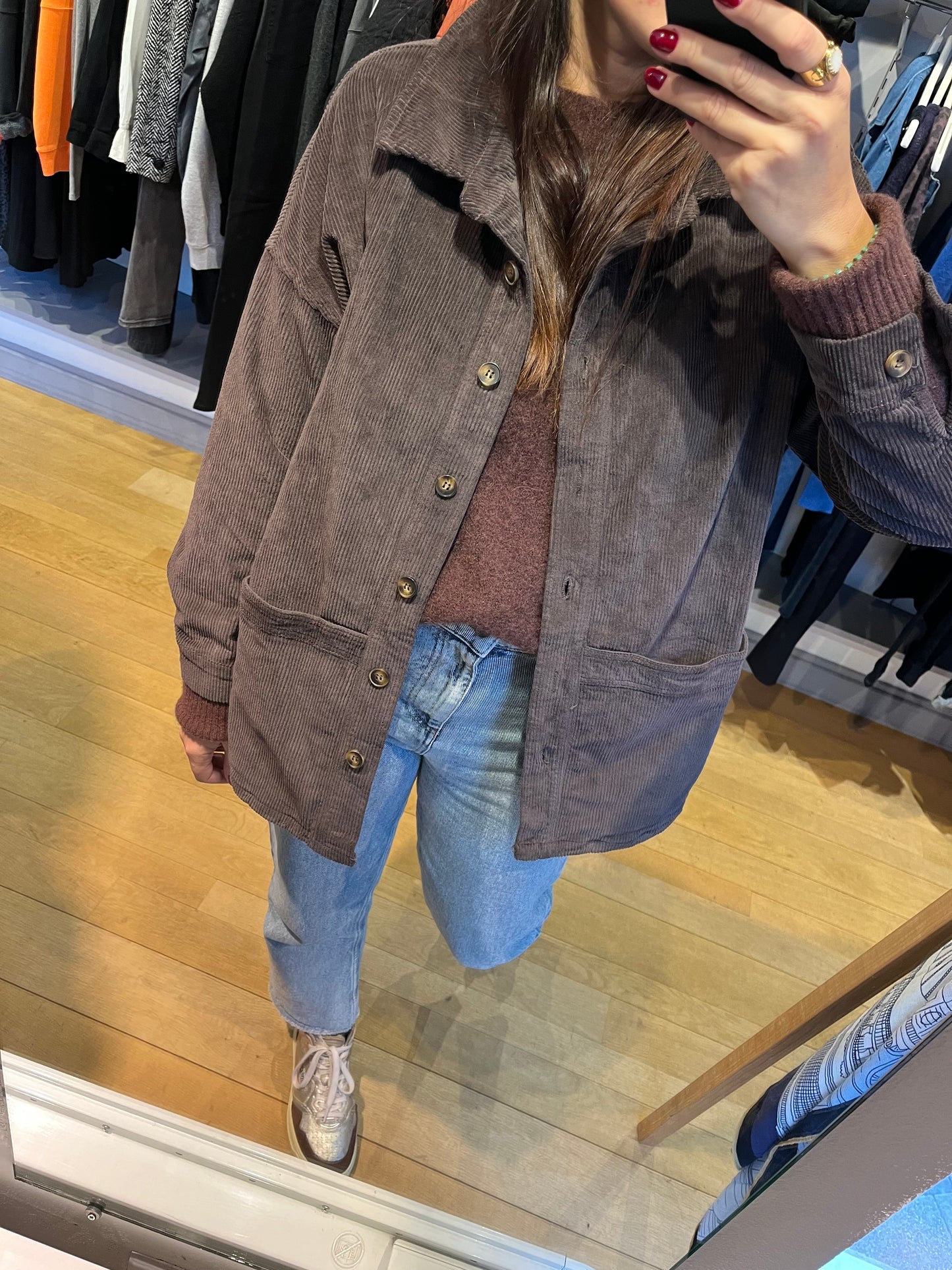 Veste velours Choco